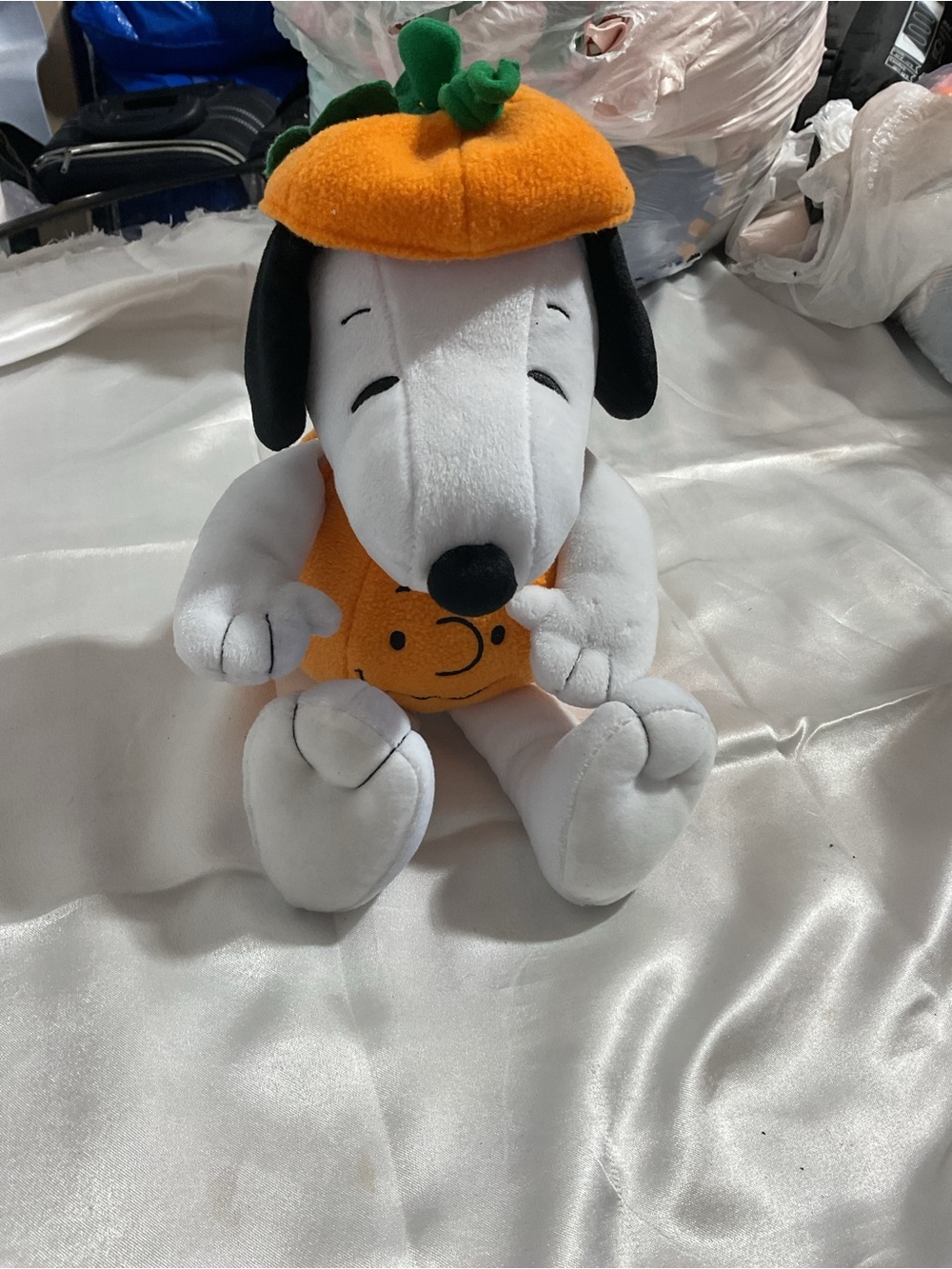 Peanuts Snoopy Plush Dog Toy — White and Orange with Black Accents
